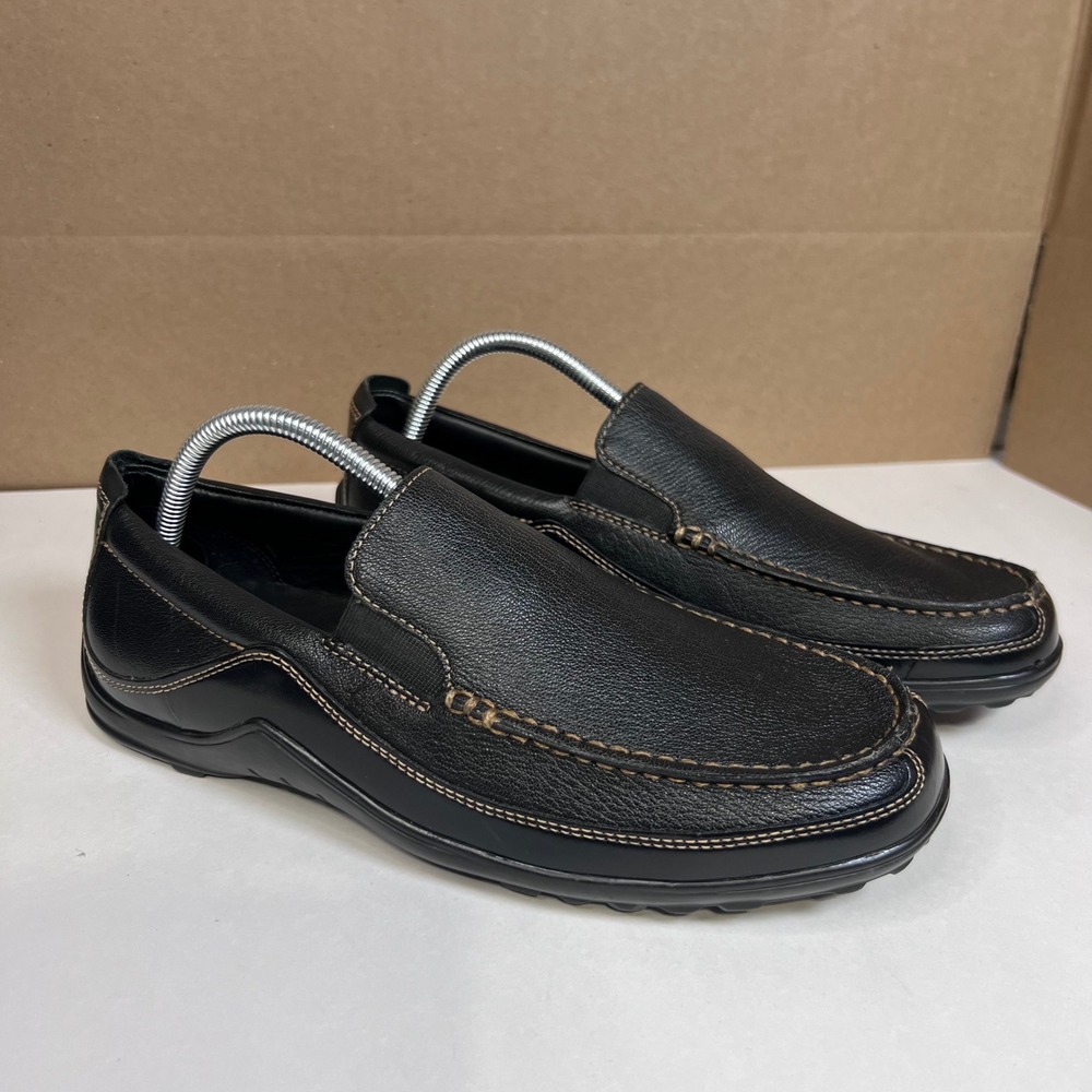 Cole Haan Black Leather Slip On  Loafers Mens 9W Preppy Office